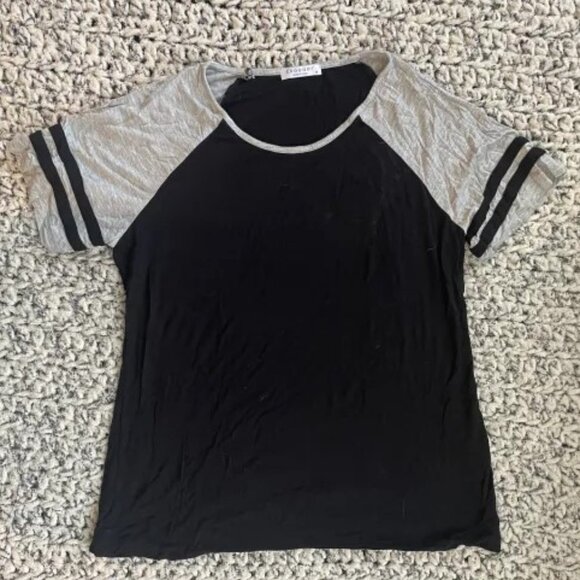 Medium Black and Grey Baseball Sleepwear Shirt - Picture 1 of 2